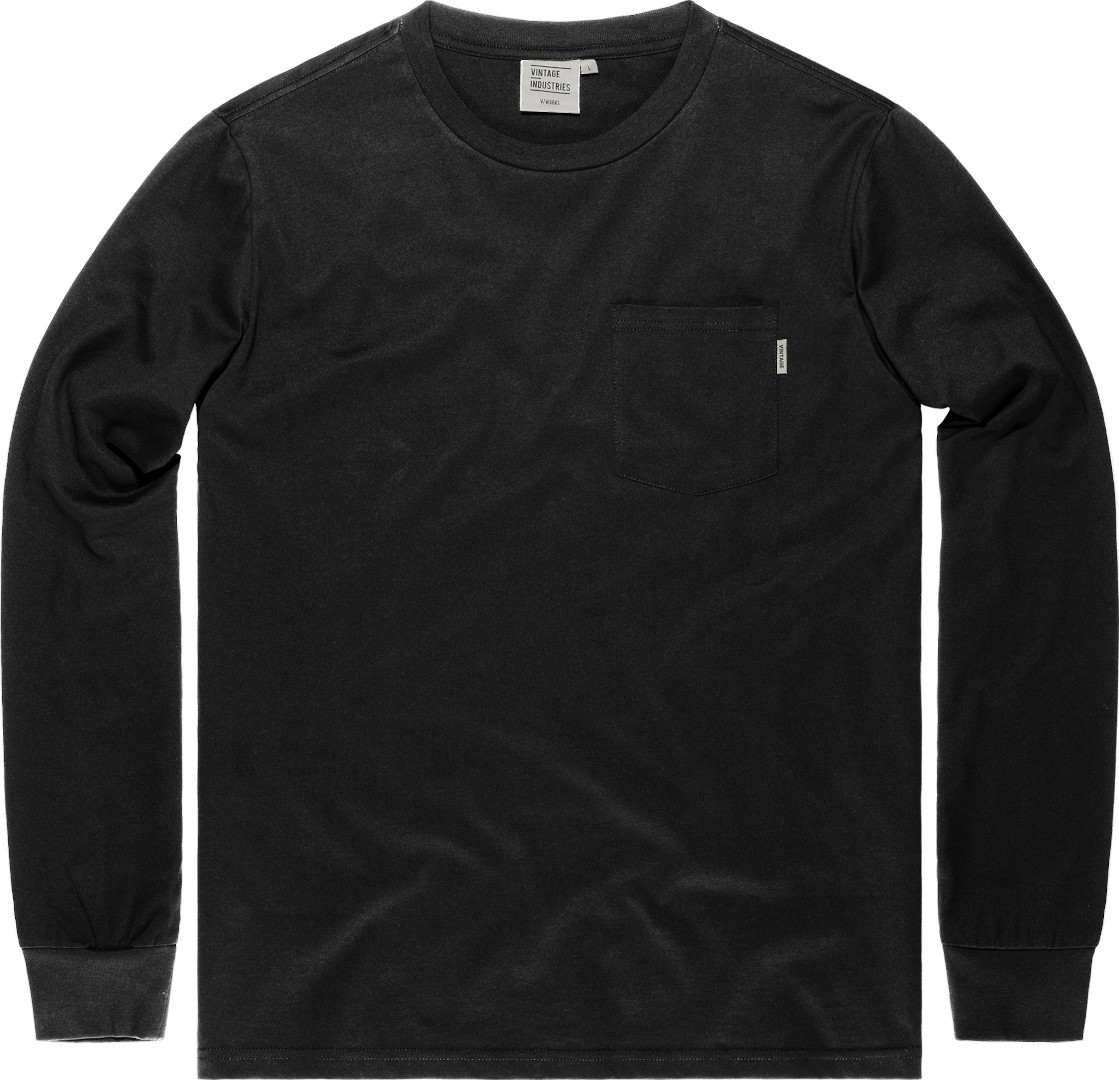 Vintage Industries Grant Pocket Long Sleeve Shirt, black, Size S, black, Size S