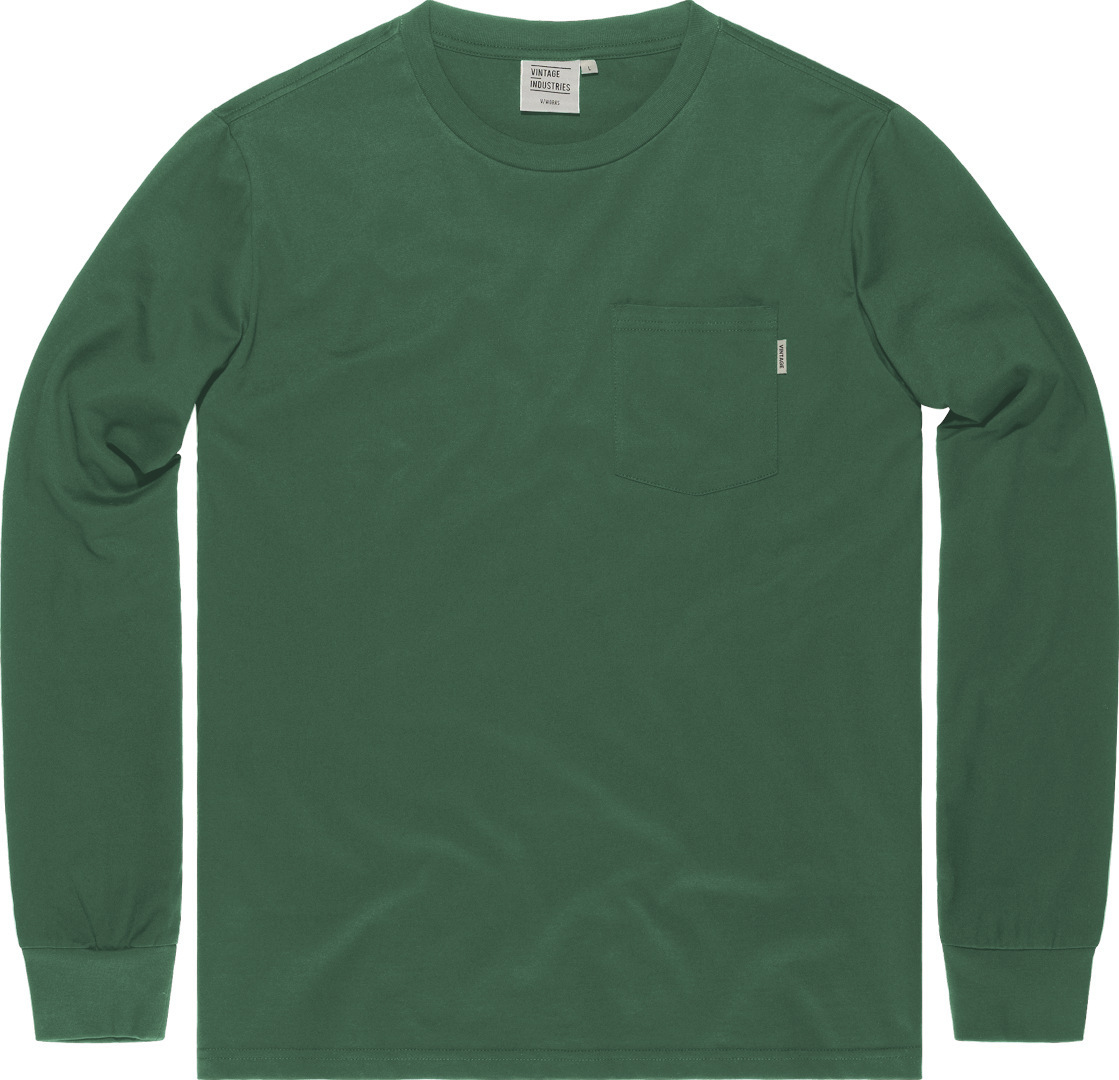 Vintage Industries Grant Pocket Long Sleeve Shirt, green, Size S, green, Size S
