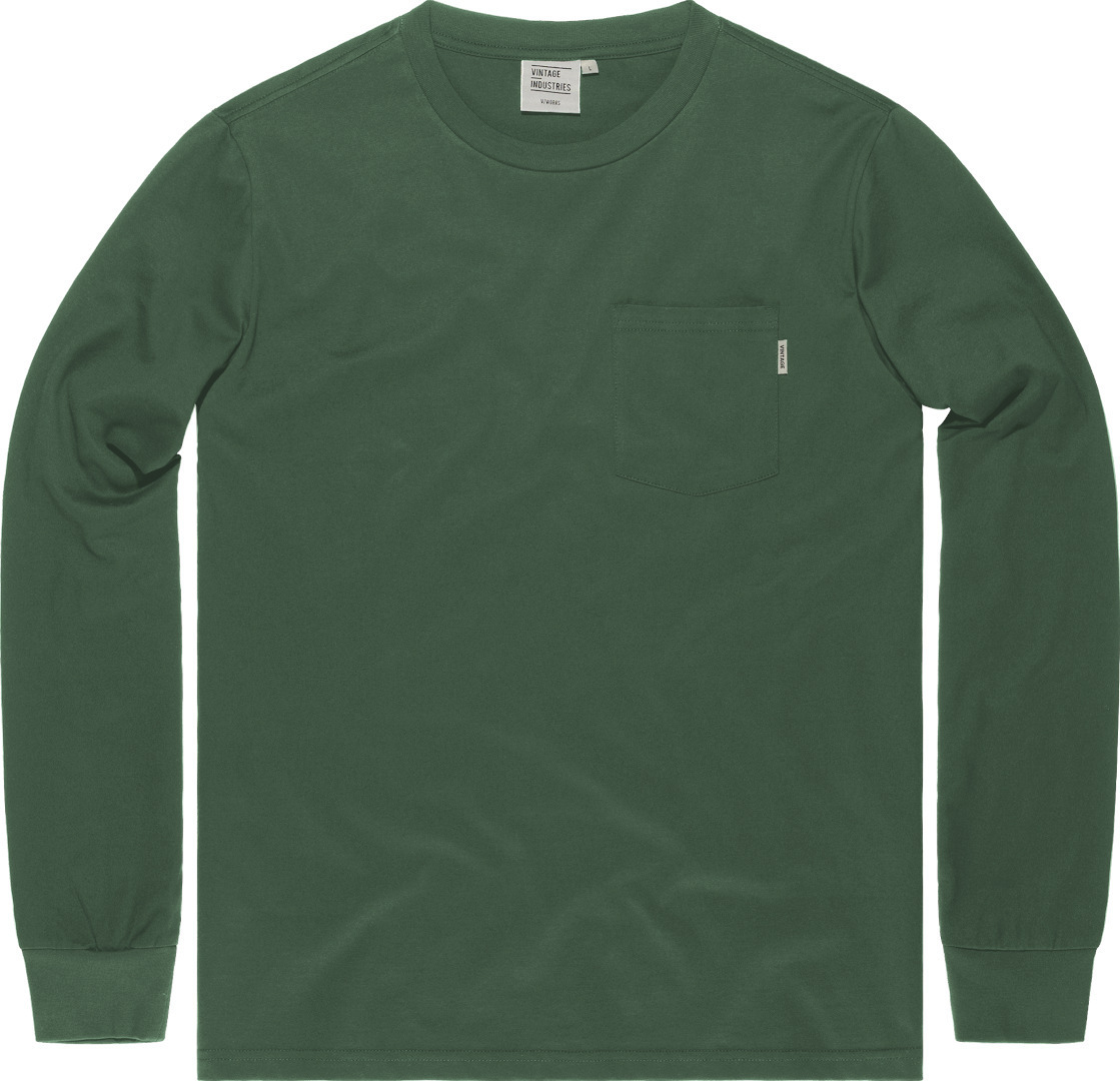 Vintage Industries Grant Pocket Long Sleeve Shirt, green, Size S, green, Size S