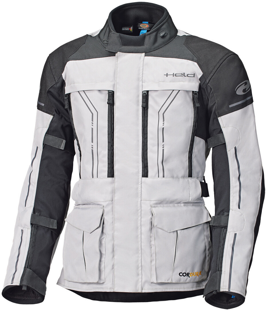 Held Pentland Motorfiets textiel jas, zwart-grijs, afmeting 4XL