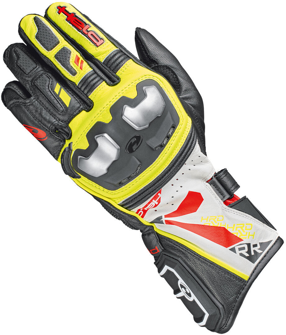 Held Akira RR Motorcycle Gloves, black-yellow, Size S M, black-yellow, Size S M