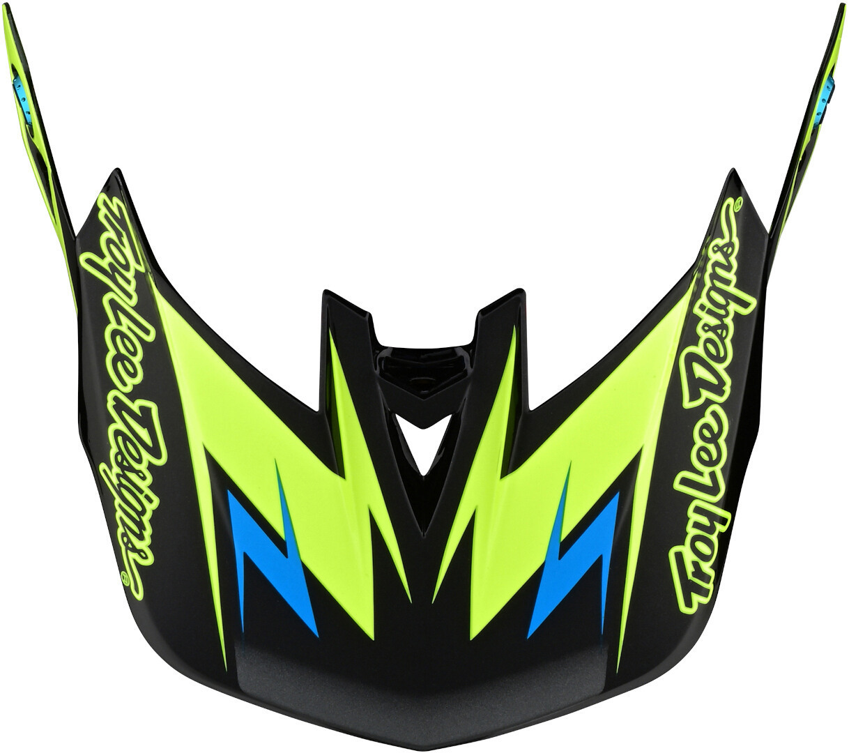 Troy Lee Designs D4 Volt Helmet Peak, black-yellow, black-yellow
