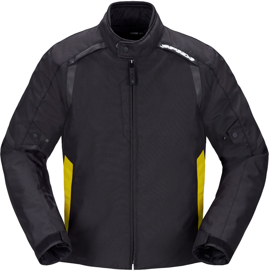 Spidi Tek H2Out Motorcycle Textile Jacket, black-yellow, Size S, black-yellow, Size S