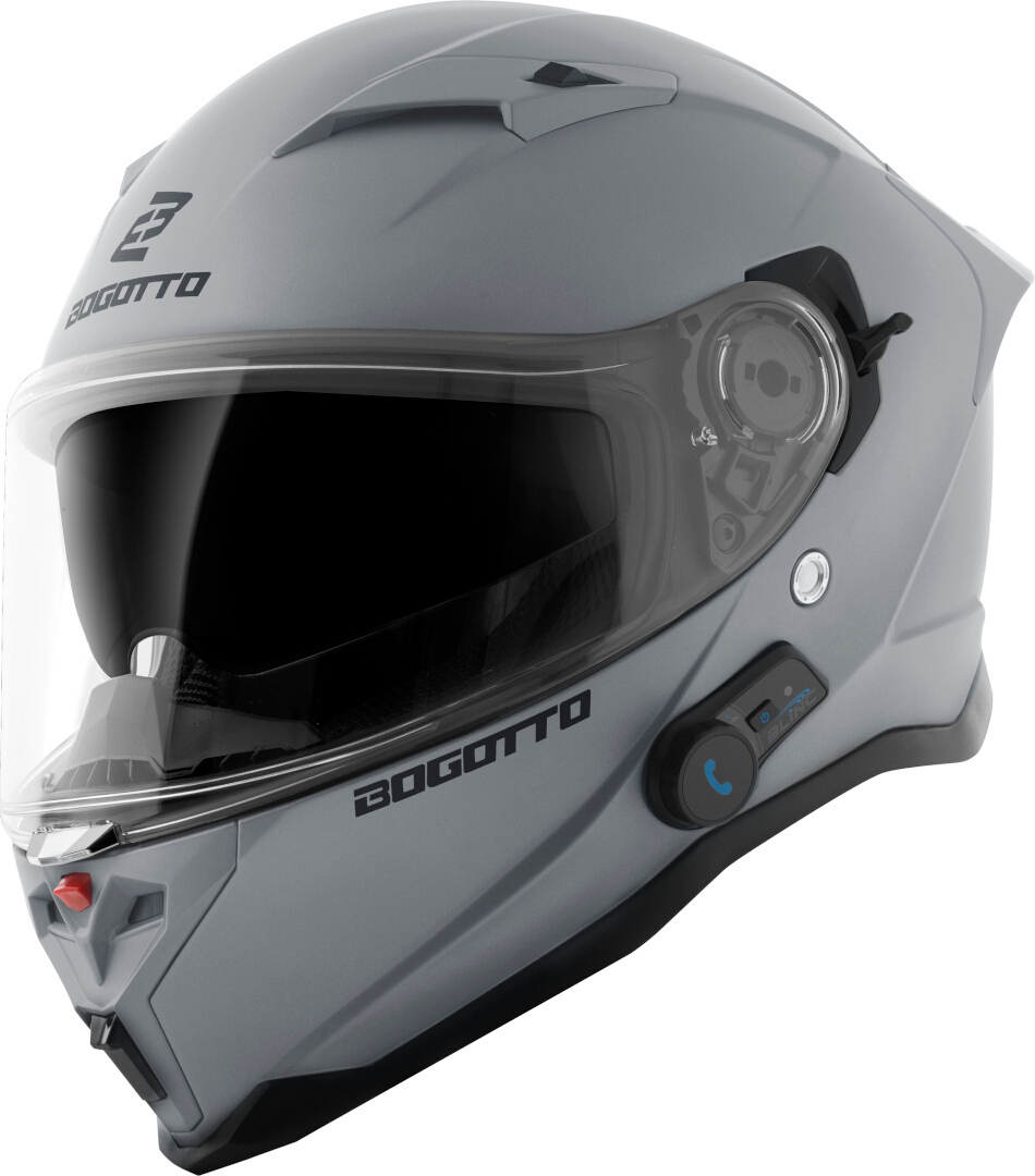 Bogotto H153 BT Bluetooth Шлем Светло-Серый Матовый L 