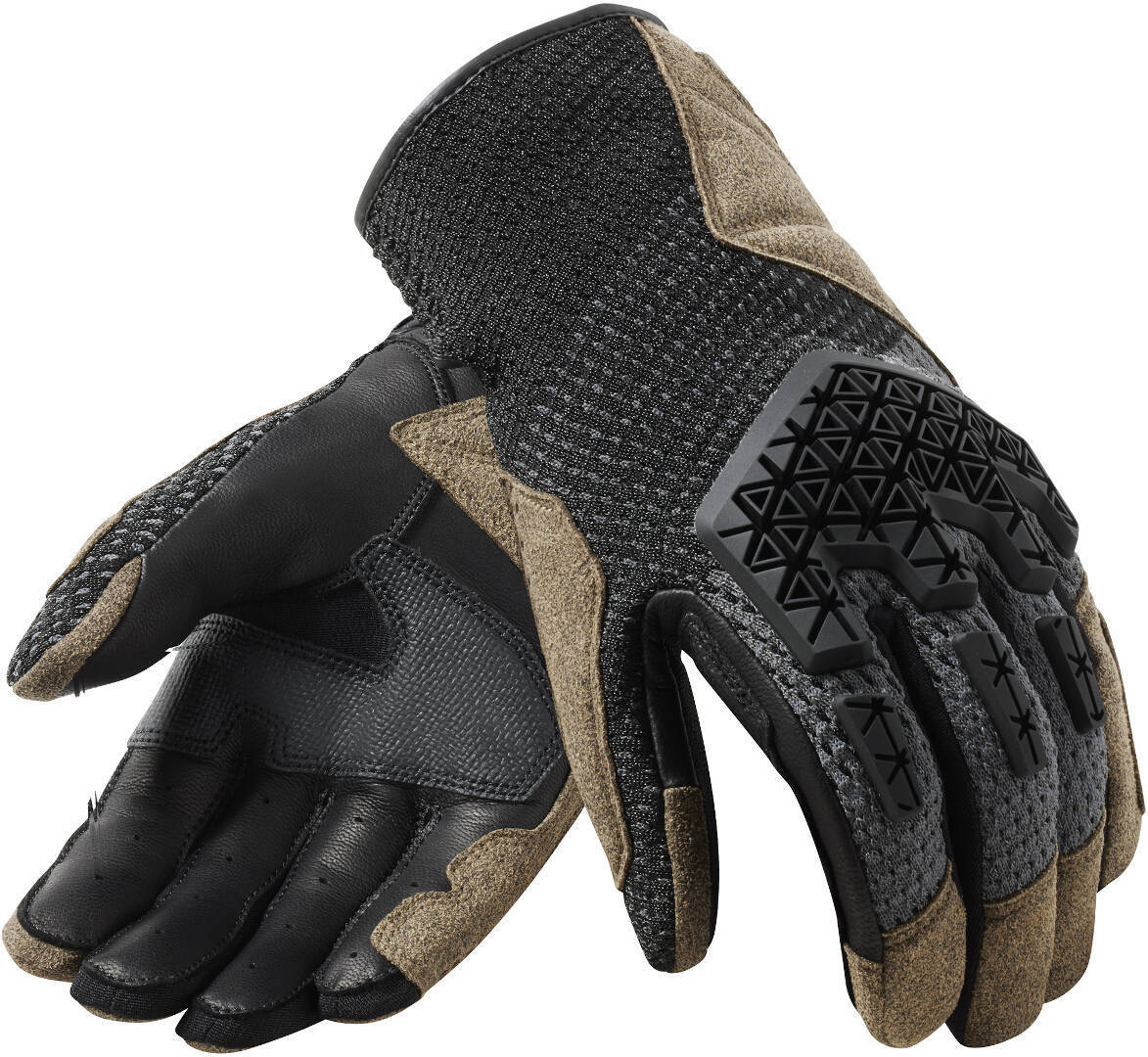 Revit Offtrack 2 Motorcycle Gloves, Black-Brown, Size 2XL For Men