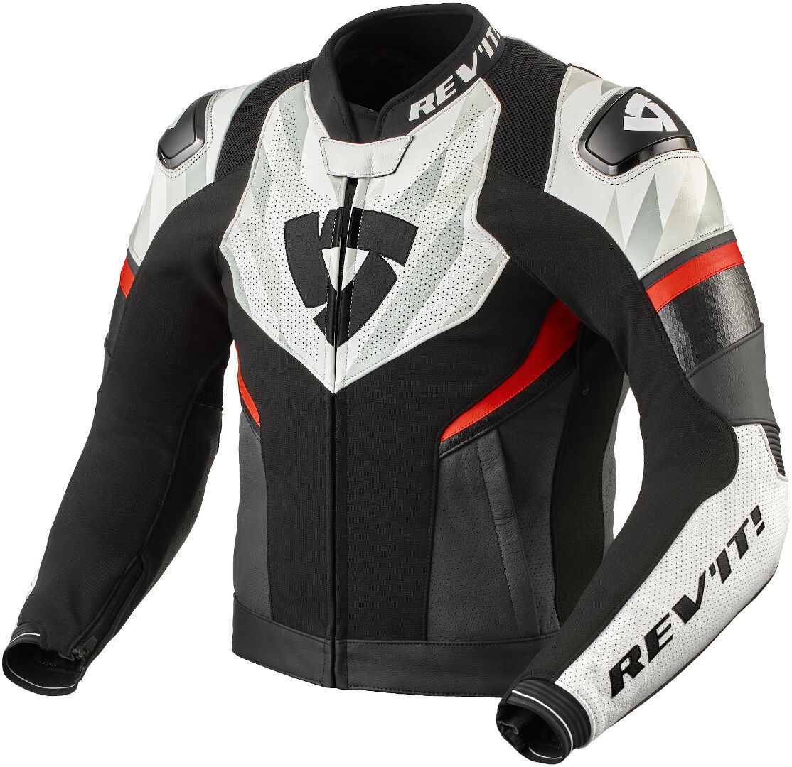 Revit Hyperspeed 2 Air Motorrad Leder-/Textiljacke, schwarz-weiss, Größe 52, schwarz-weiss, Größe 52