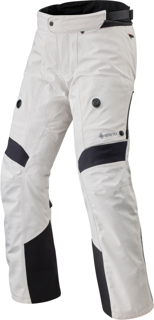 Image of Revit Poseidon 3 GTX Pantaloni tessili moto, nero-argento, dimensione XL