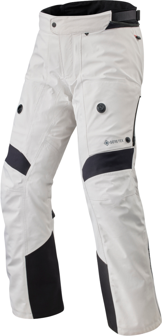 Image of Revit Poseidon 3 GTX Pantaloni tessili moto, nero-argento, dimensione 3XL