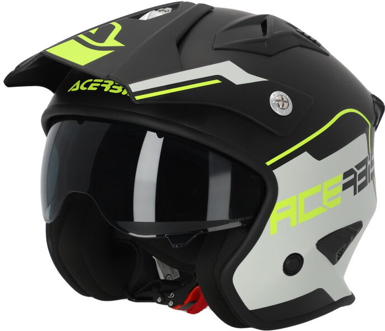 Image of Acerbis Aria 2023 Casco Jet, nero-grigio-giallo, dimensione XS