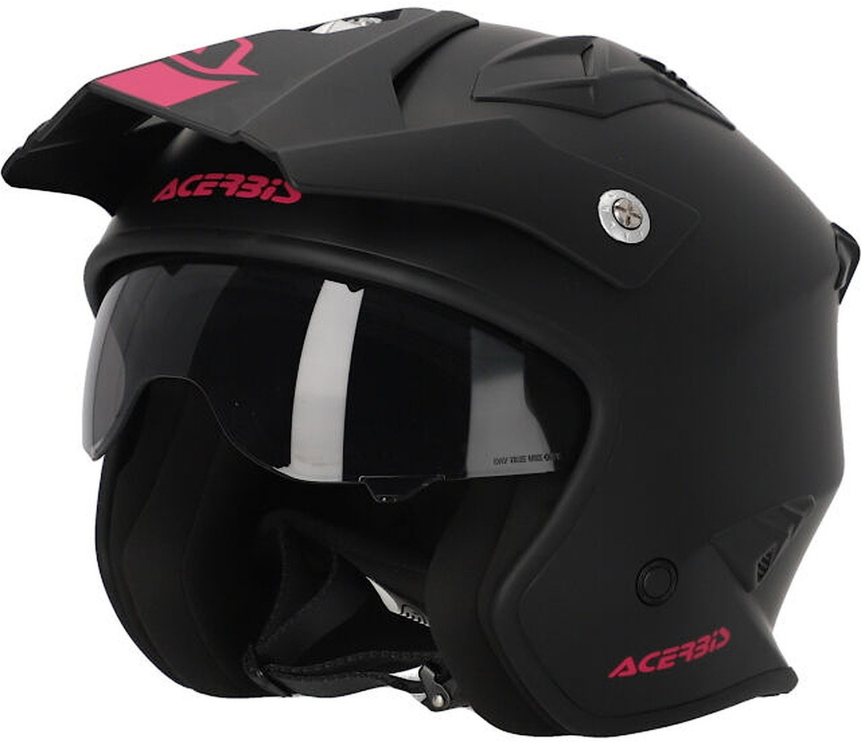 Image of Acerbis Aria 2023 Solid Casco Jet, nero-rosa, dimensione 2XL