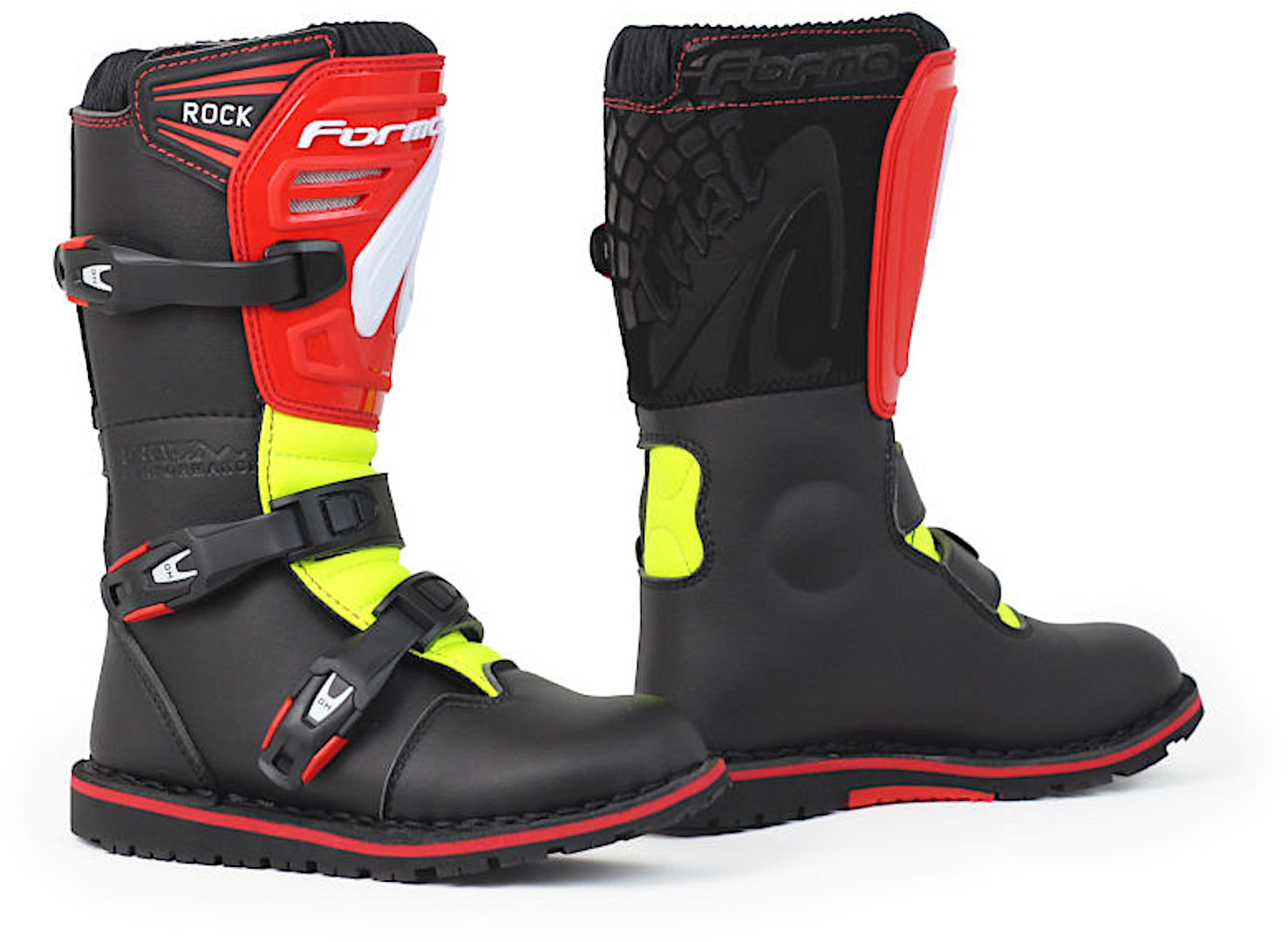 Forma Rock Motorcrossschoenen voor kinderen, zwart-rood-geel, afmeting 32