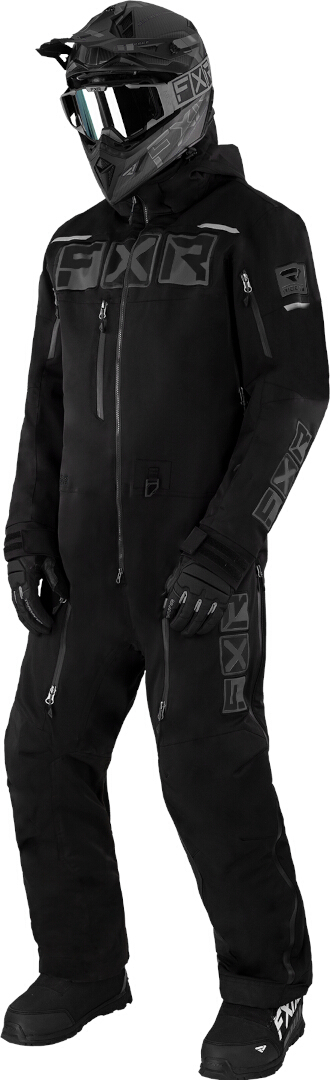 FXR Maverick F.A.S.T. Insulated Snöskoterdräkt i ett stycke, svart-grå,  M för män