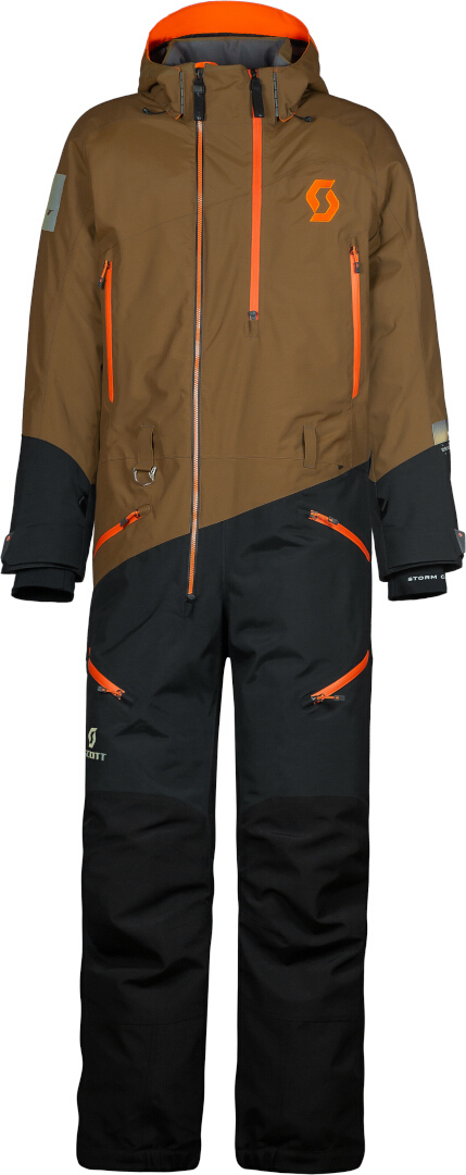 Side view of Scott DS-I Dryo 2023 One Piece Snowmobile Suit, green, Size XL for Men
