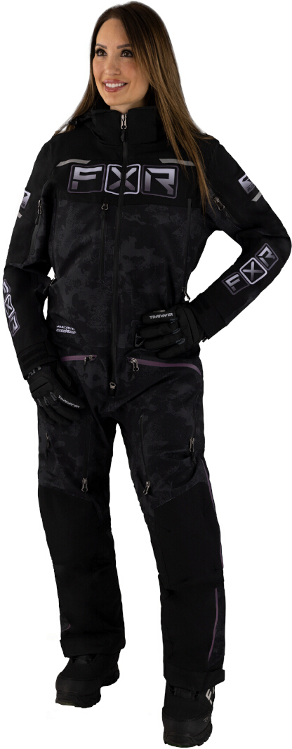 FXR Maverick F.A.S.T. Insulated Snöskoterdräkt för damer i ett stycke, svart-grå,  12 för kvinnor