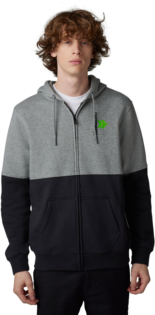 FOX X Kawi Hoodie met ritssluiting, grijs, afmeting S