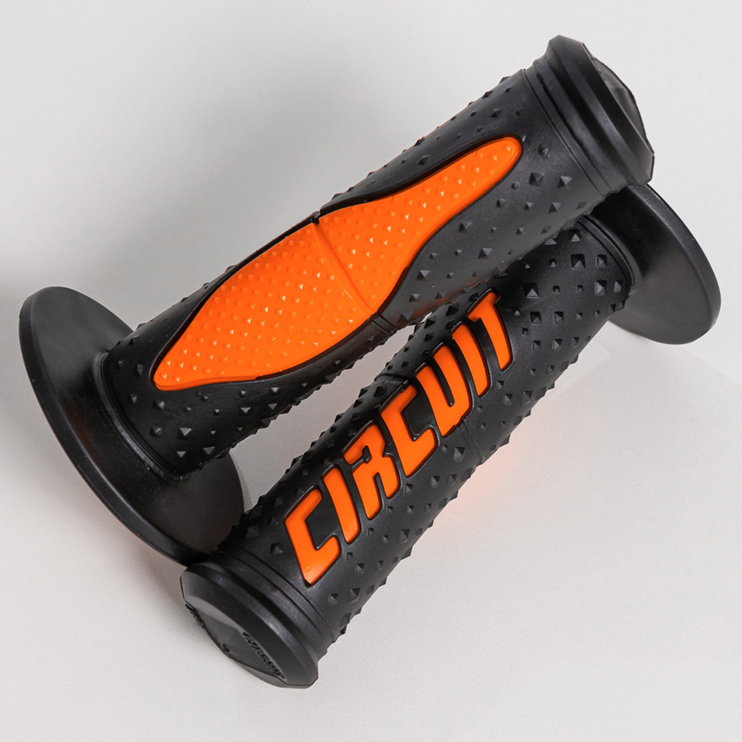 Side view of Circuit Equipment ELECTRA Grip, black-orange