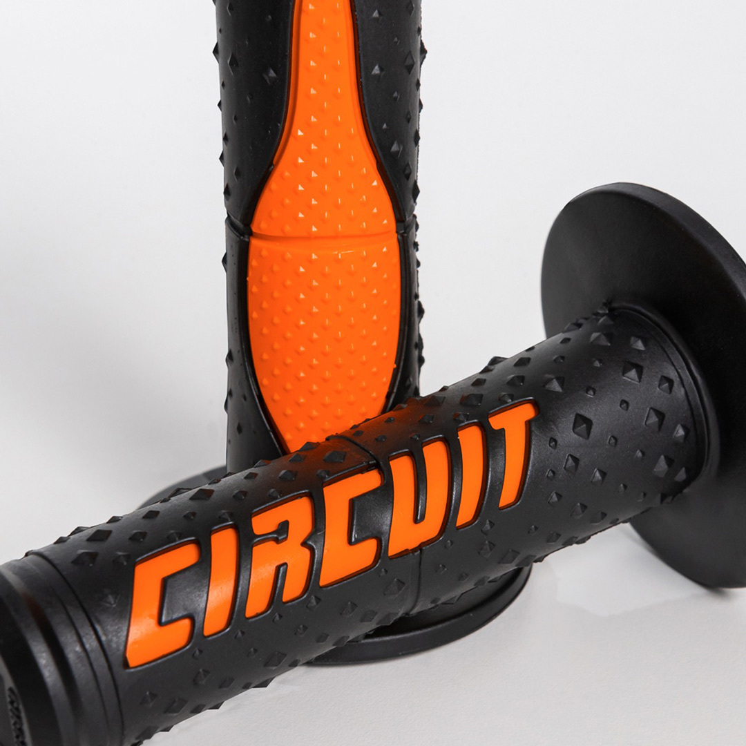 Side view of Circuit Equipment ELECTRA Grip, black-orange