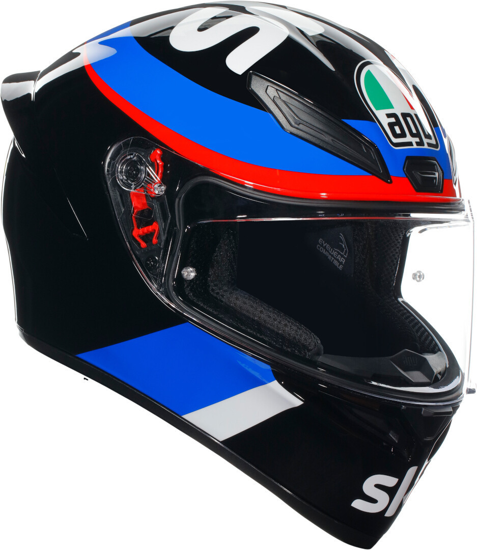 AGV K-1 S VR46 Sky Racing Team Hjälm, svart-röd-blå, storlek XL