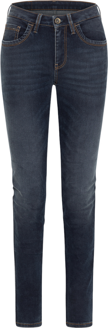 Rokker RT Mid Waist Slim Dames Motor Jeans, blauw, afmeting 33 voor vrouw