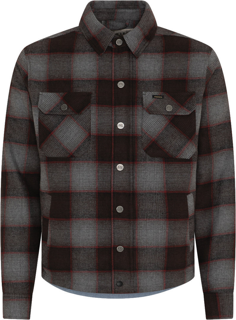 Rokker Chicago Chemise moto, gris-rouge, taille S pour Hommes