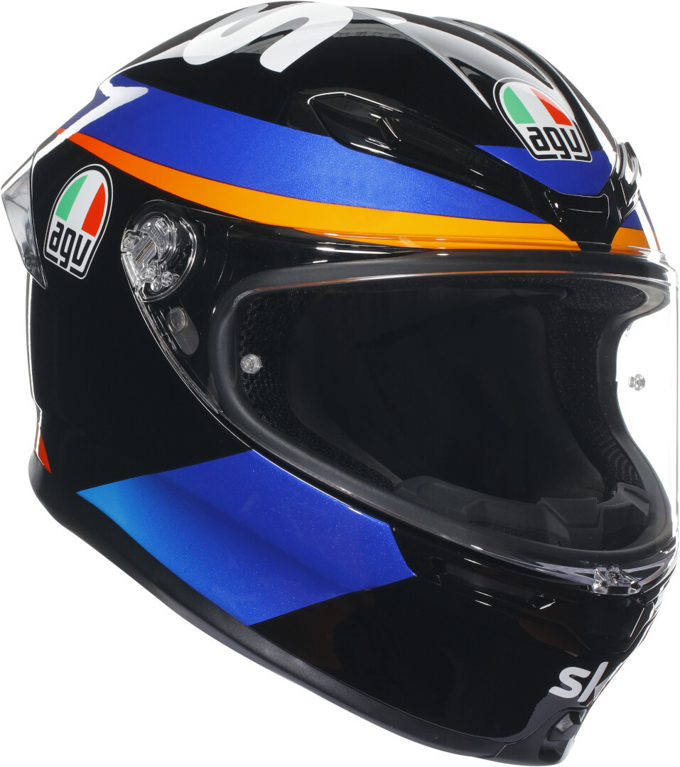 Image of AGV K-6 S Marini Sky Racing Team 2021 Casco, nero-blu, dimensione M