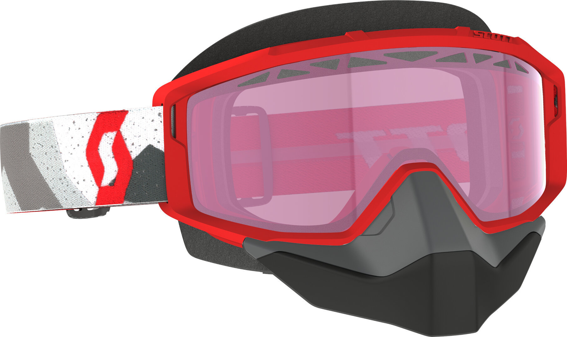 Scott Primal Camo Weiß/Rote Ski Brille, weiss-rot für Männer