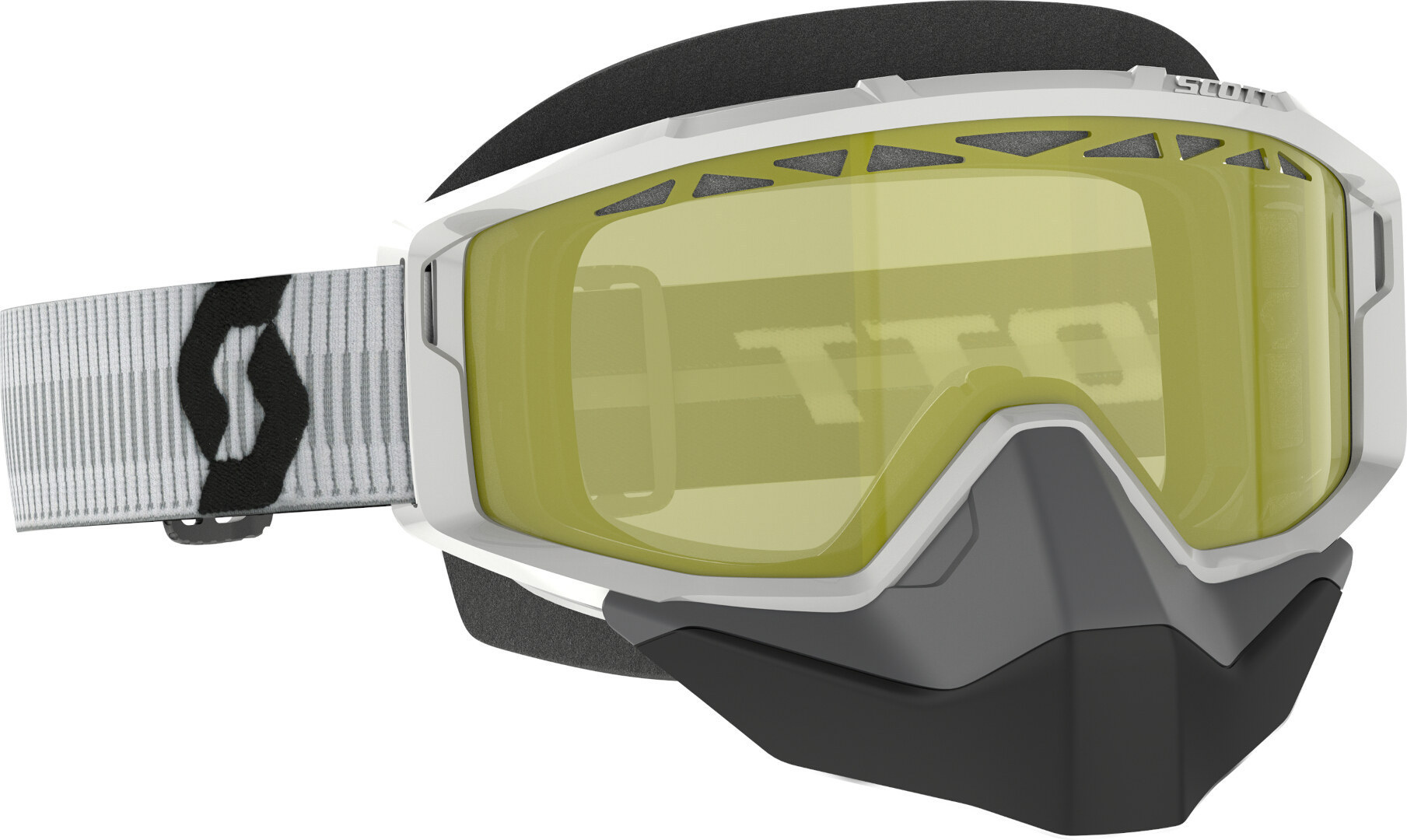 Scott Primal Lunettes de neige blanches/jaunes, blanc-jaune