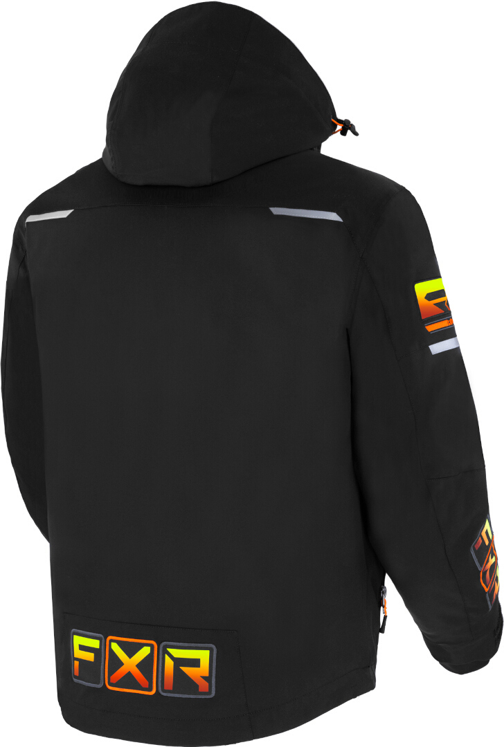 Side view of FXR Maverick 2-in-1 Snowmobile Jacket, black-orange, Size XL for Men