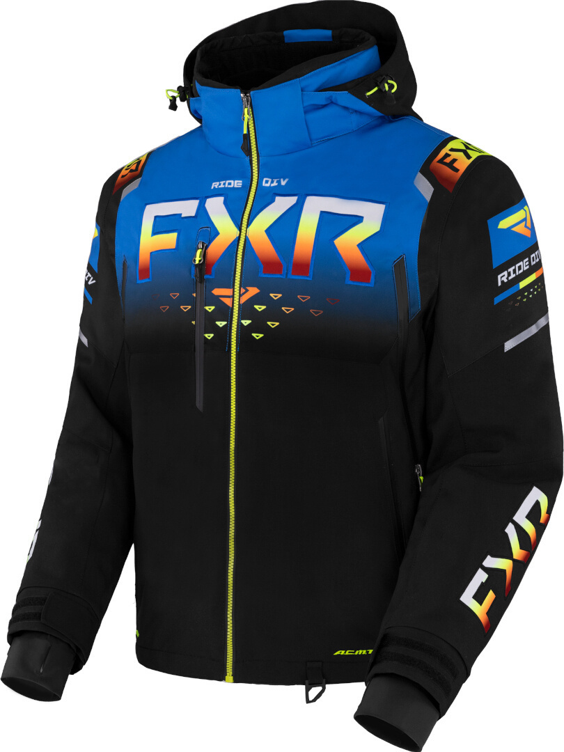 FXR Helium X 2-in-1 2023 Snowmobile Jacket, black-blue, Size XS, black-blue, Size XS