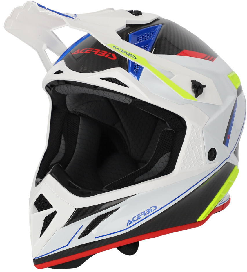 Image of Acerbis Steel Carbon 2023 Casco Motocross, nero-bianco, dimensione XS