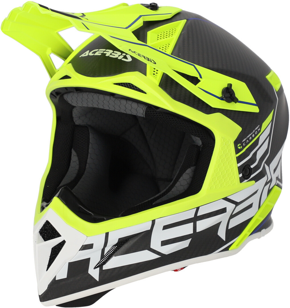 Image of Acerbis Steel Carbon 2023 Casco Motocross, nero-giallo, dimensione XL