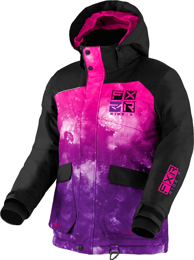 FXR Kicker Youth Snowmobile Jacket, pink-purple, Size 36, pink-purple, Size 36