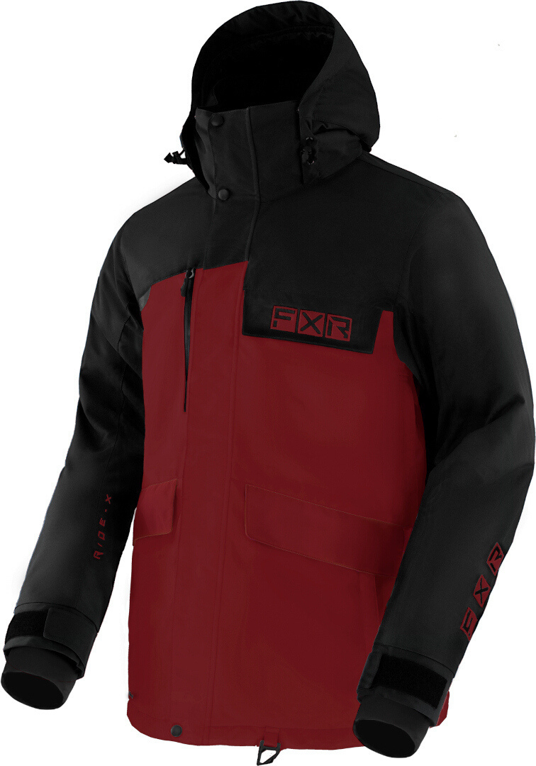 FXR Chute Snowmobile Jacket, black-red, Size M, black-red, Size M