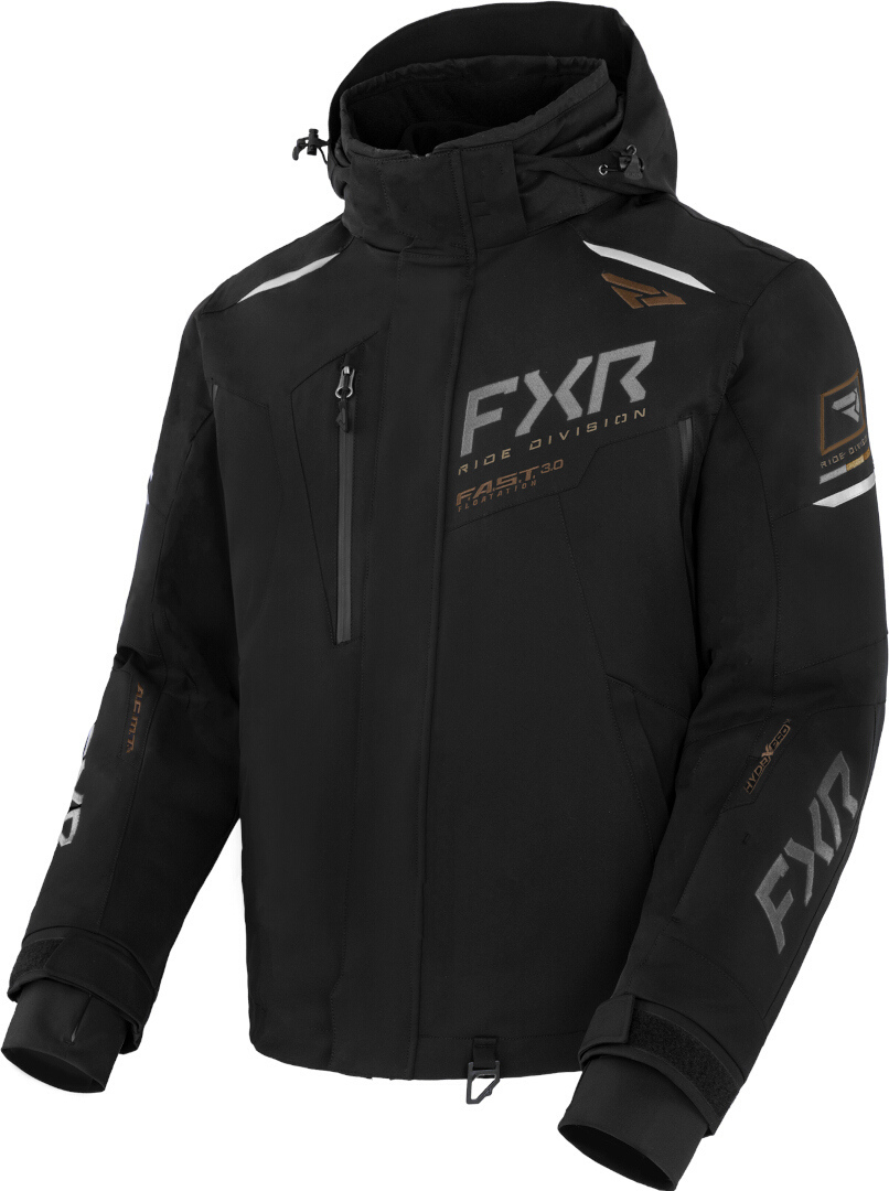 FXR Renegade FX 2-in-1 2023 Snowmobile Jacket, black-brown, Size XL for Men-image-1473613488