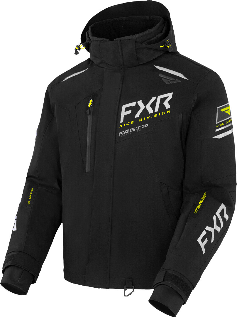 FXR Renegade FX 2-in-1 2023 Snowmobile Jacket, black-yellow, Size 2XL for Men-image-700650894