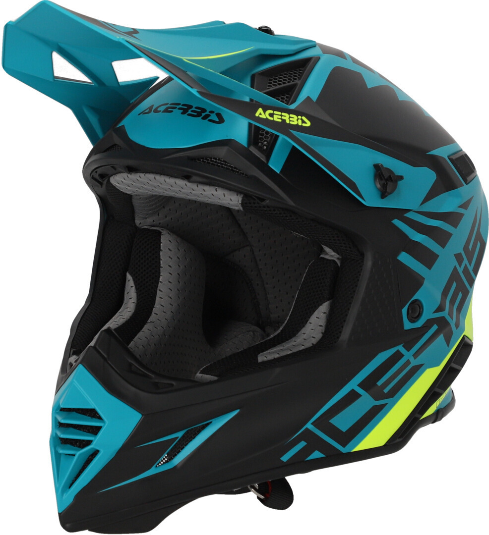 Acerbis X-Track 2023 Motocross Helmet, black-green, Size XS, black-green, Size XS