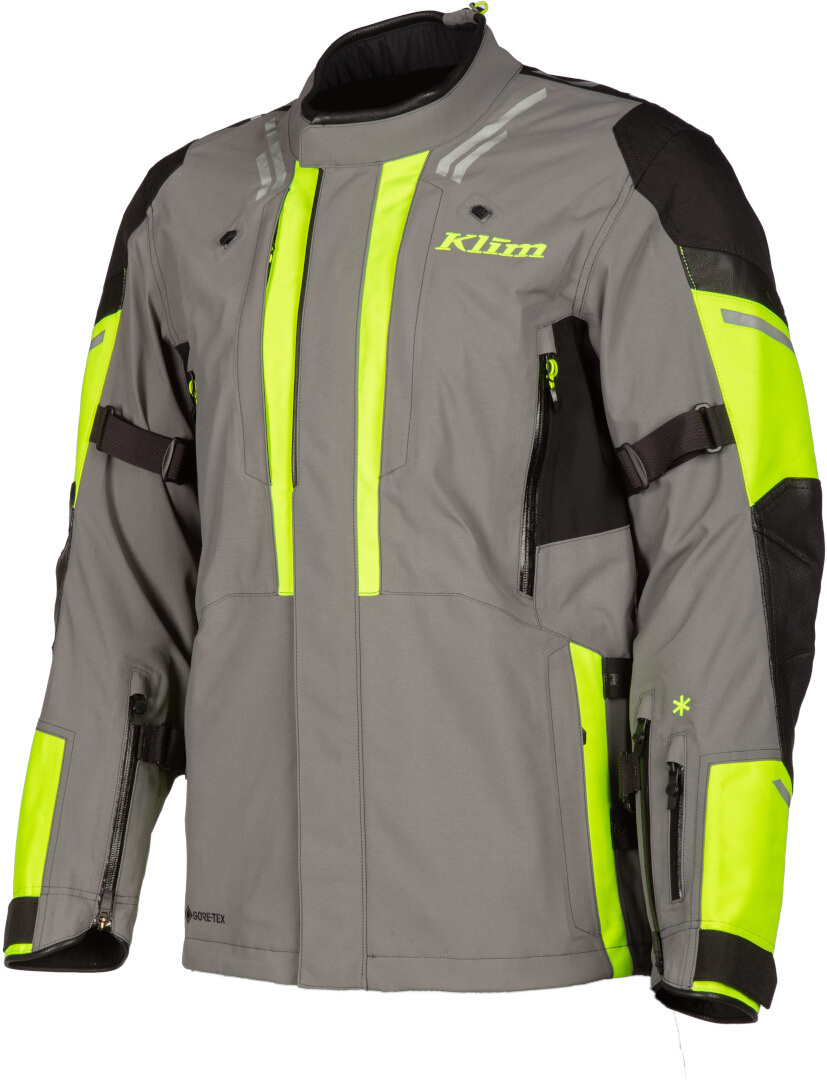 Klim Latitude 2023 Мотоциклетная текстильная куртка Серый/Желтый L 