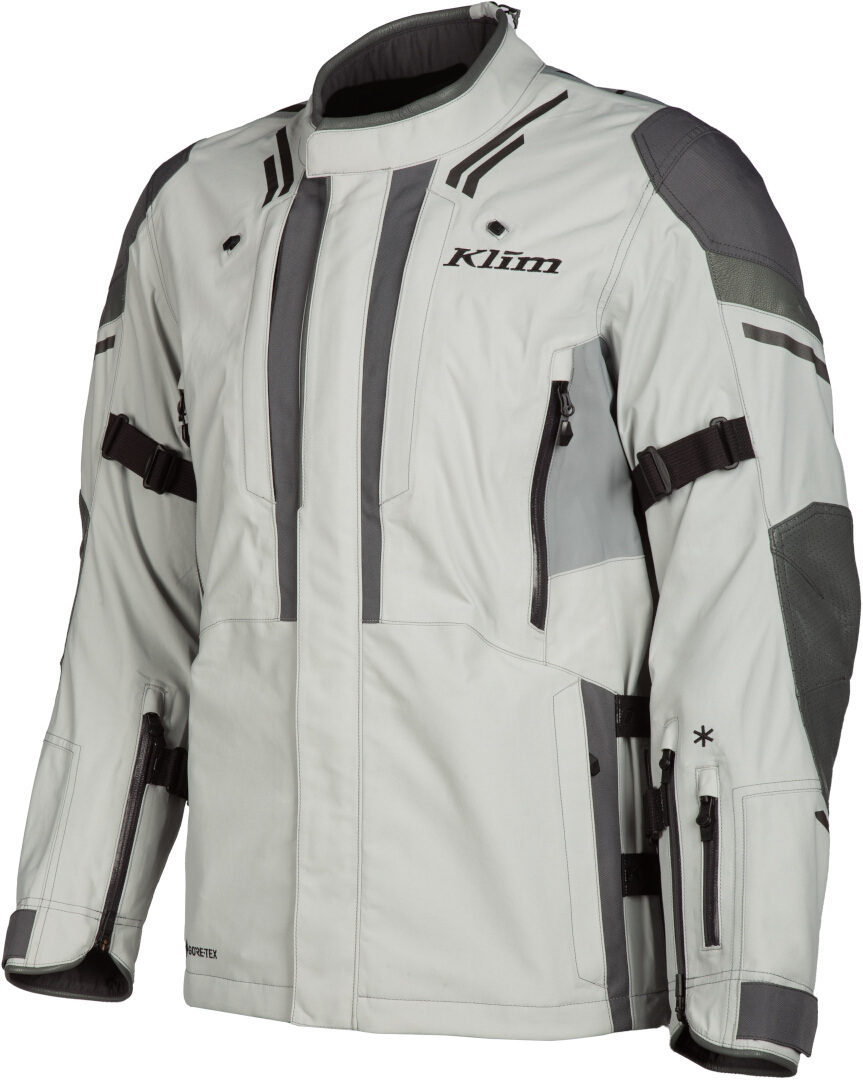 Klim Latitude Motorfiets textiel jas, grijs, afmeting S