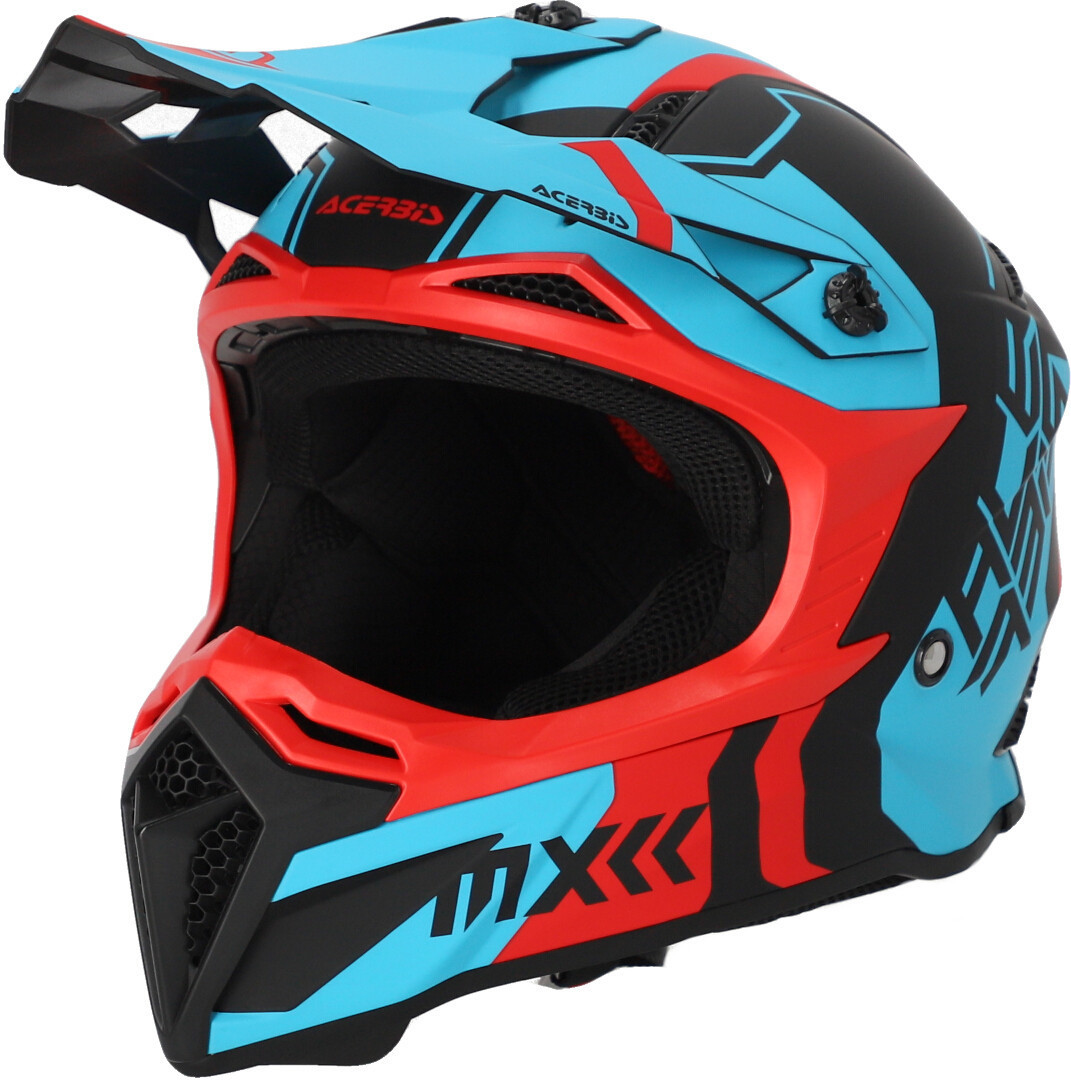 Image of Acerbis Profile 5 Casco Motocross, rosso-blu, dimensione S