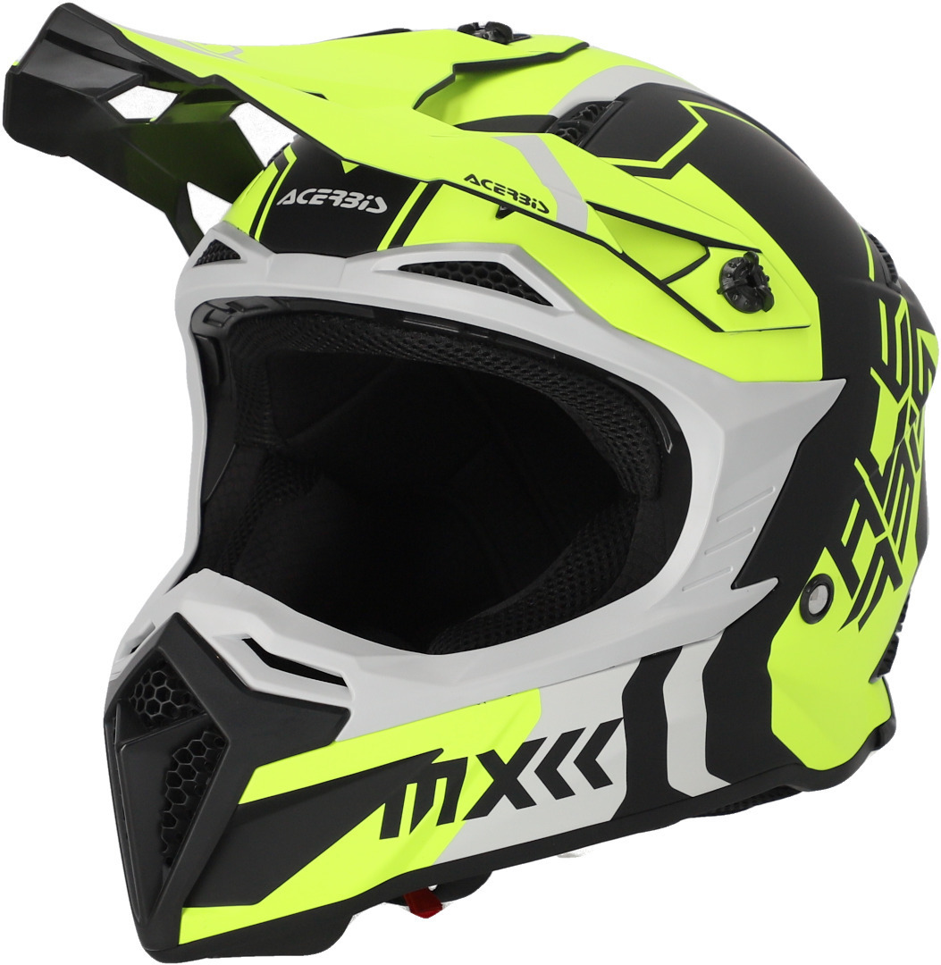 Image of Acerbis Profile 5 Casco Motocross, nero-giallo, dimensione 2XL