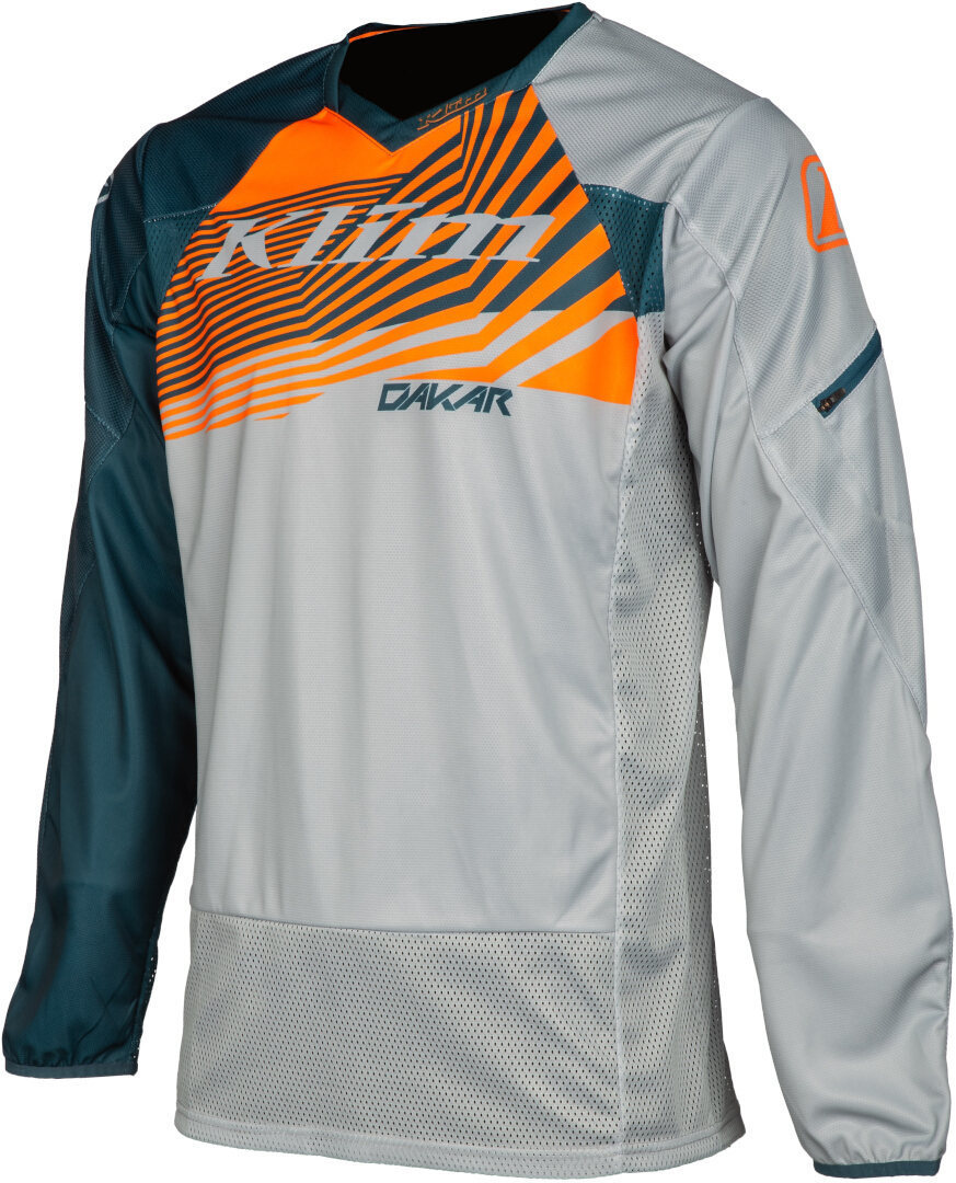 Klim Dakar 2023 Motocross Jersey, grey-orange, Size S, grey-orange, Size S