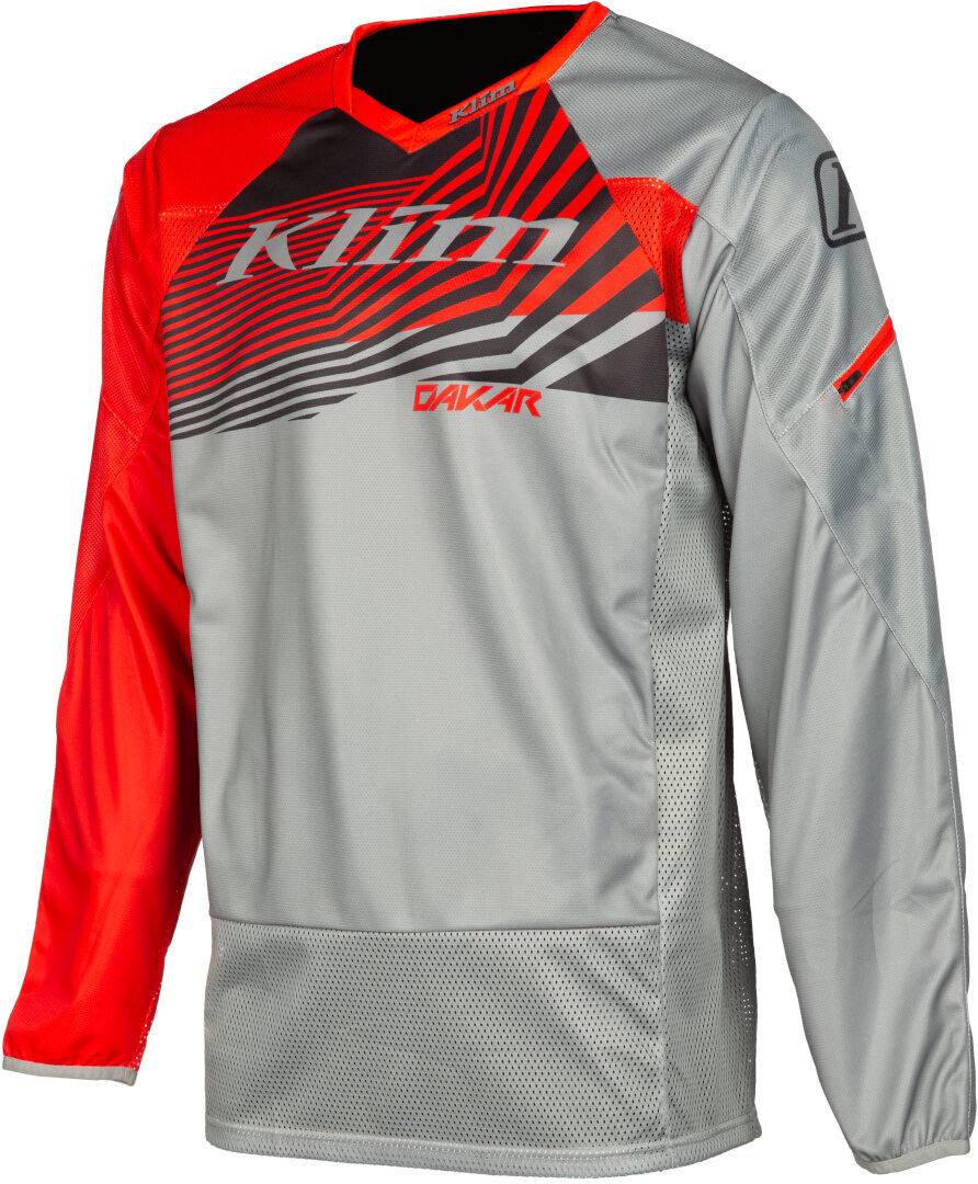 Klim Dakar 2023 Motocross Jersey, grey-red, Size S, grey-red, Size S
