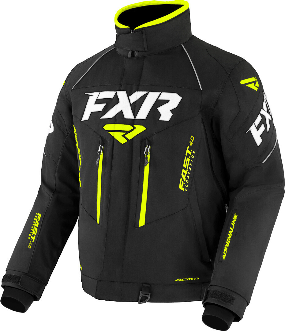 FXR Adrenaline 2-in-1 2023 Snowmobile Jacket, black-yellow, Size XL for Men-image-714448585