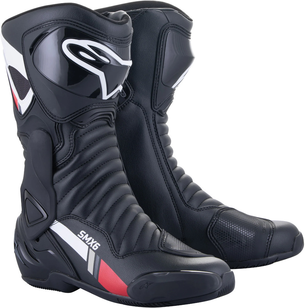 Alpinestars SMX-6 V2 2023 Motorcycle Boots, Black-Grey-White, Size 43 For Men