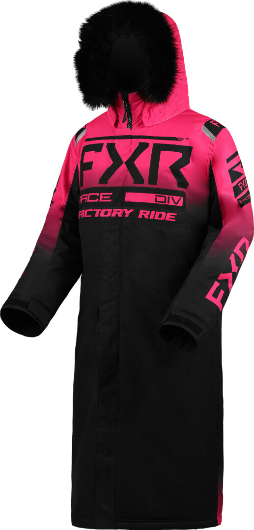 FXR Warm-Up 2023 Ladies Snowmobile Coat, black-pink, Size XS for Women, black-pink, Size XS for Women