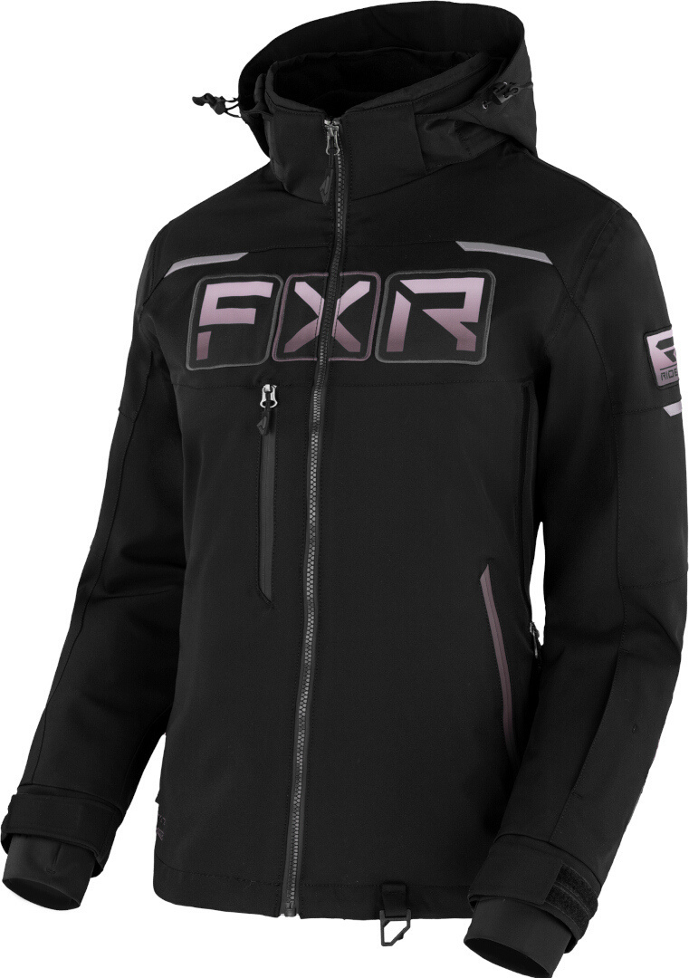 FXR Maverick 2-in-1 Ladies Snowmobile Jacket, black-purple, Size M for Women-image-673519614