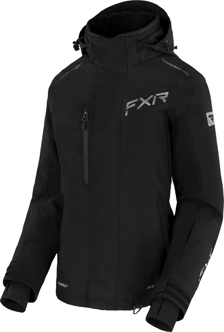 FXR Edge 2-in-1 Ladies Snowmobile Jacket, black-silver, Size M for Women-image-682796719