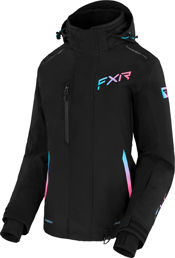 FXR Edge 2-in-1 Ladies Snowmobile Jacket, black-pink, Size 40 for Women-image-1383141378