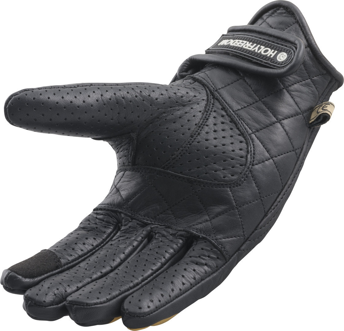 Side view of HolyFreedom Dalton Motorcycle Gloves, black-yellow, Size 2XL for Men