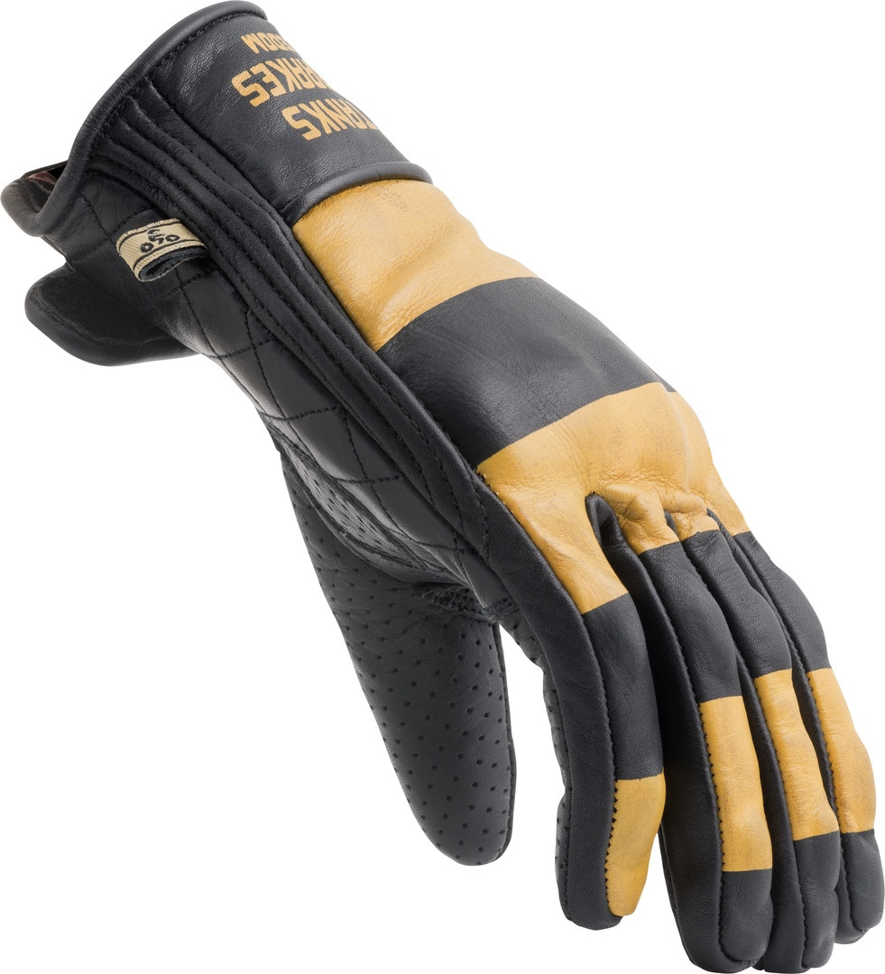 Side view of HolyFreedom Dalton Motorcycle Gloves, black-yellow, Size 2XL for Men